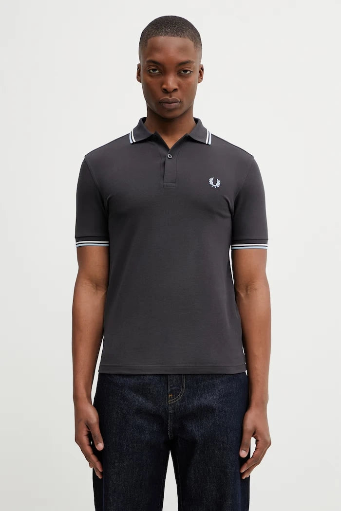 Памучна тениска с яка Fred Perry
