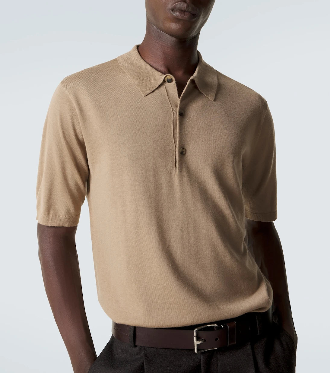 Dries Van Noten - Yünlü polo tişört