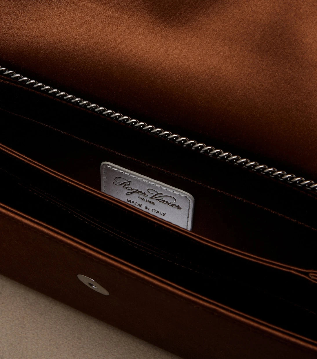 Roger Vivier - Embellished Small satin clutch