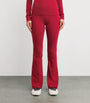 Skims Red Cotton-Blend Jersey Foldover Trousers