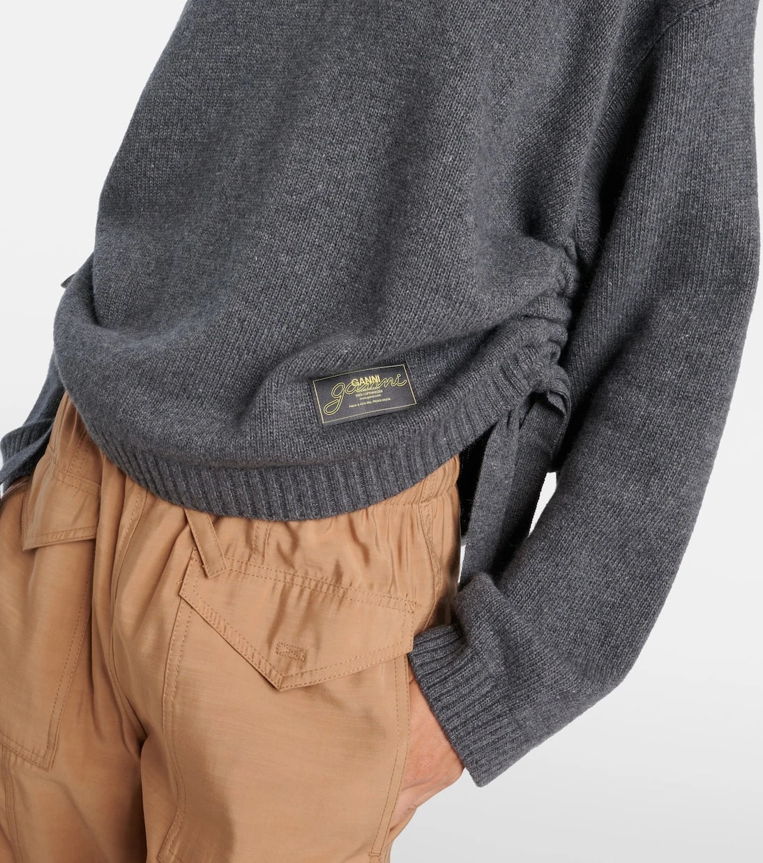 Ganni - Logo wool-blend sweater