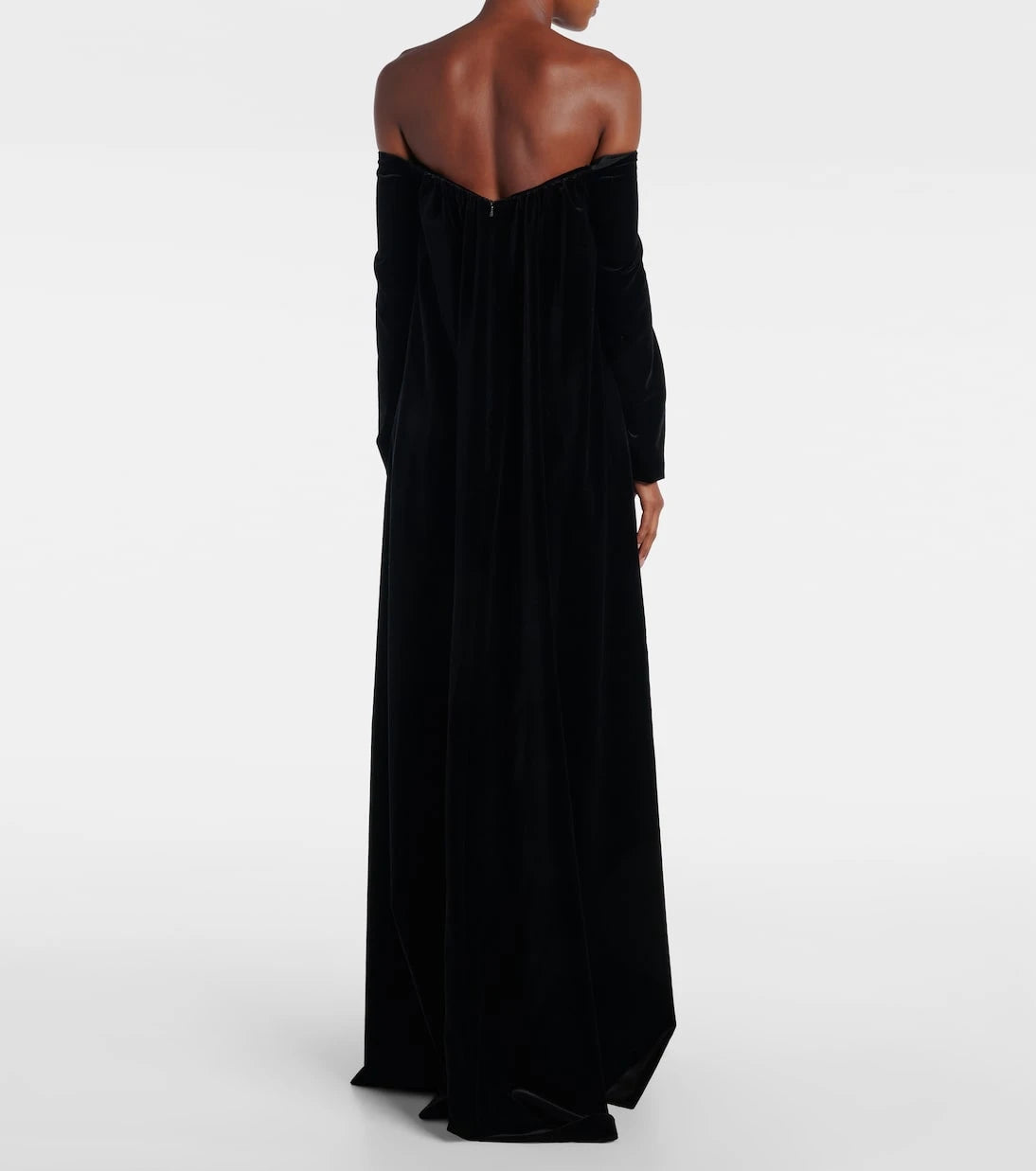 Max Mara - Open-back cotton velvet gown