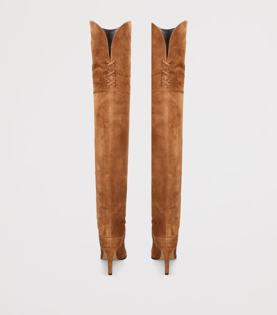 Chloé Brown Suede Eve Over-The-Knee Boots 85