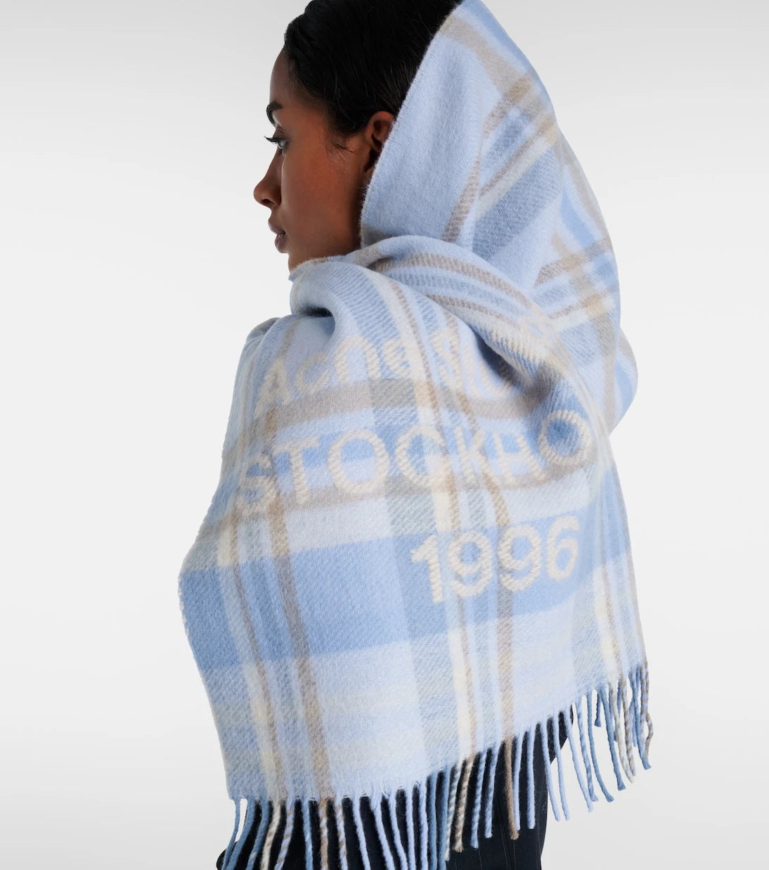 Acne Studios - Logo checked wool scarf