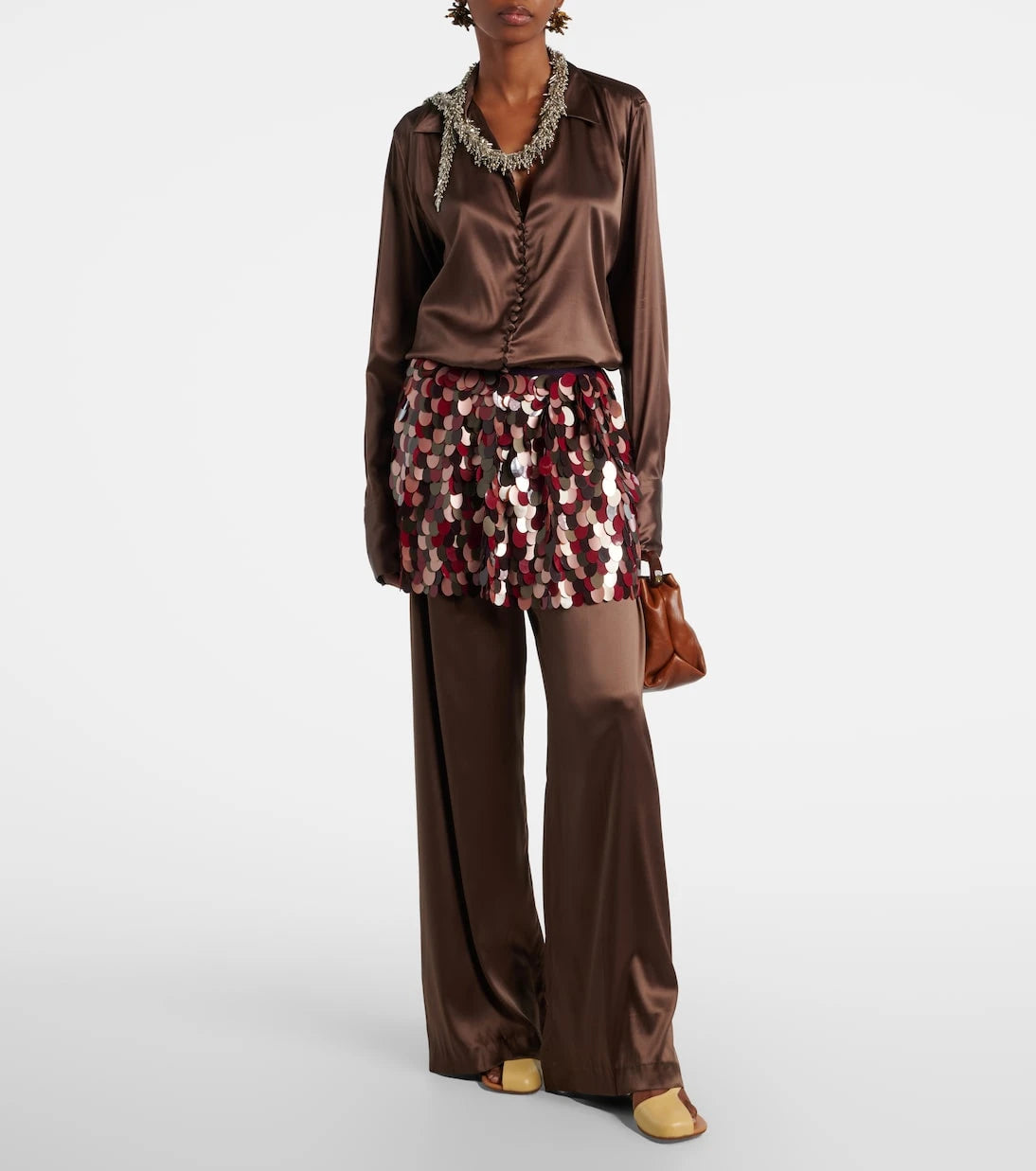 Dries Van Noten - 75 leather wedge sandals