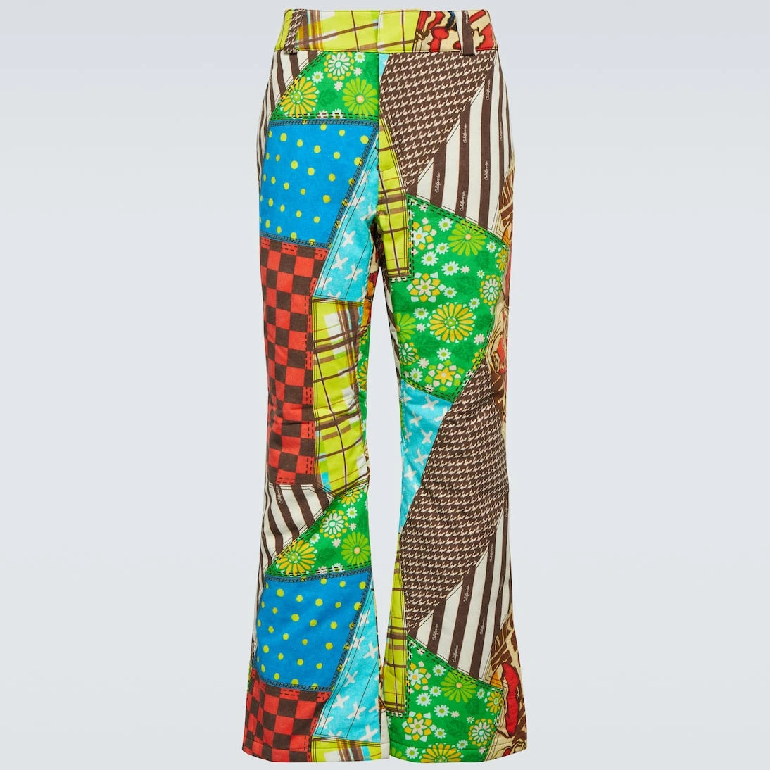 ERL - Printed cotton-blend flared pants