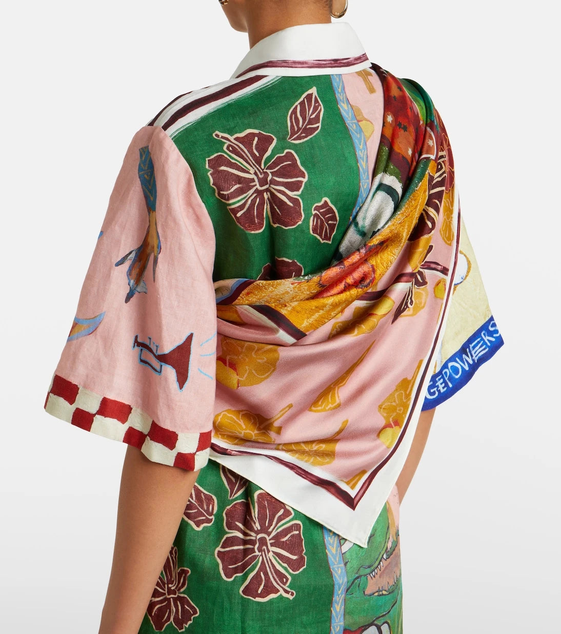 Alémais - x MLAK printed silk twill scarf