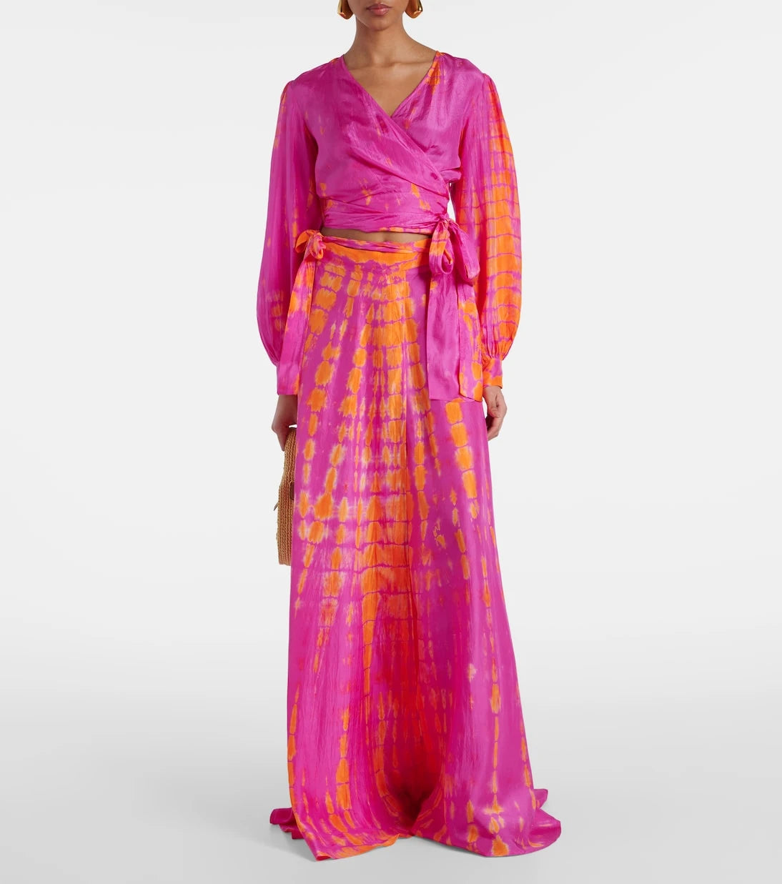 Anna Kosturova - Tie-dye silk wrap skirt