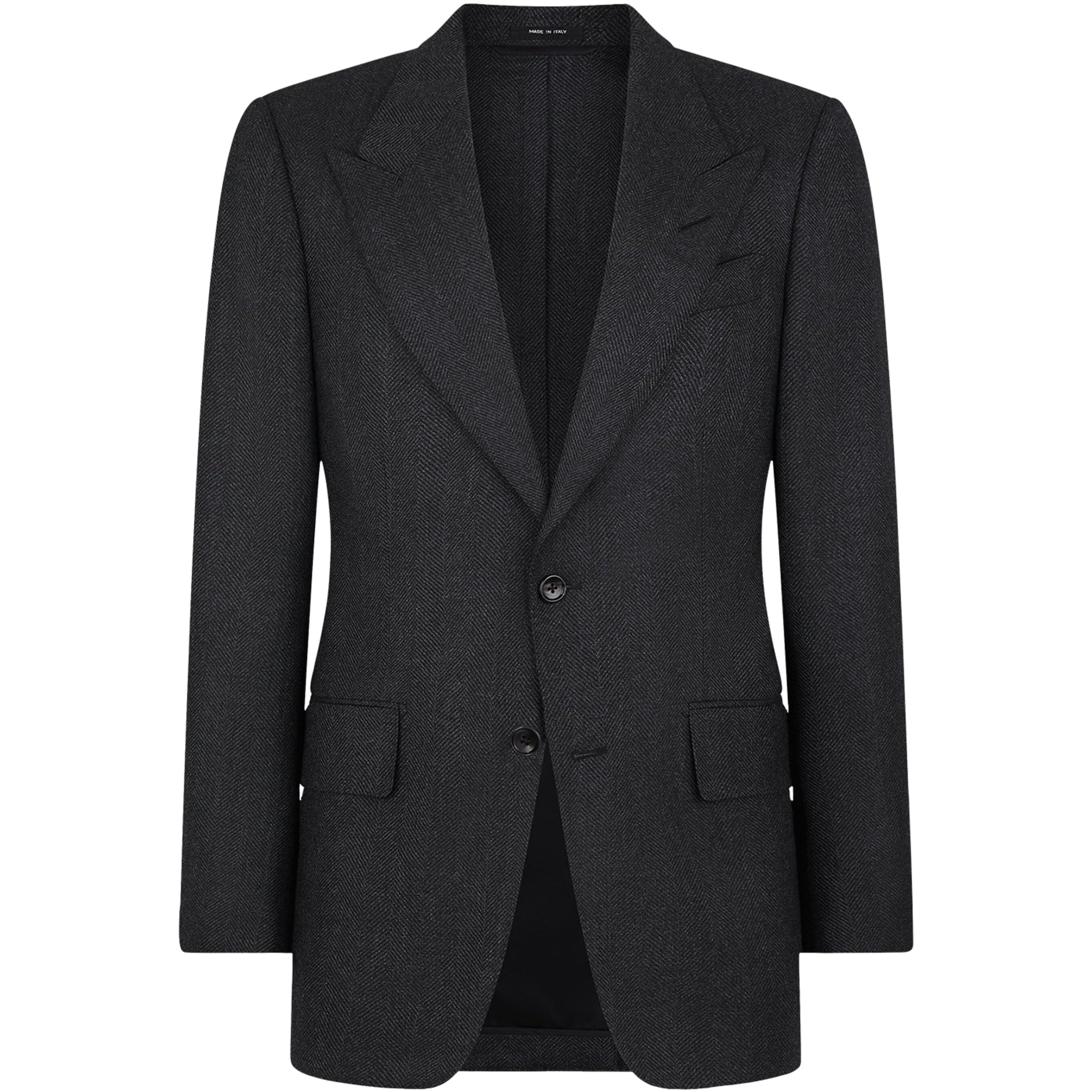 TOM FORD Grey Virgin Wool Shelton Blazer