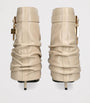Givenchy Beige Leather Scrunched Shark Lock Boots 100