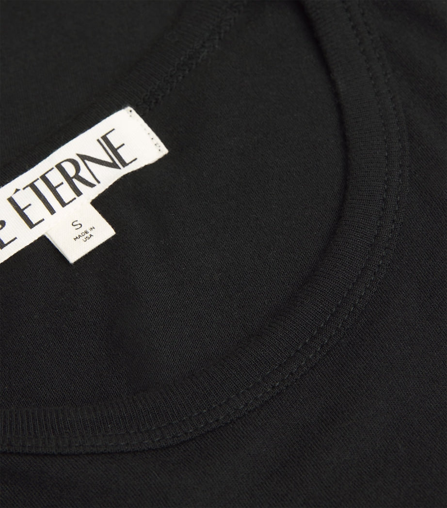ÉTERNE Black Cotton-Modal Baby T-Shirt