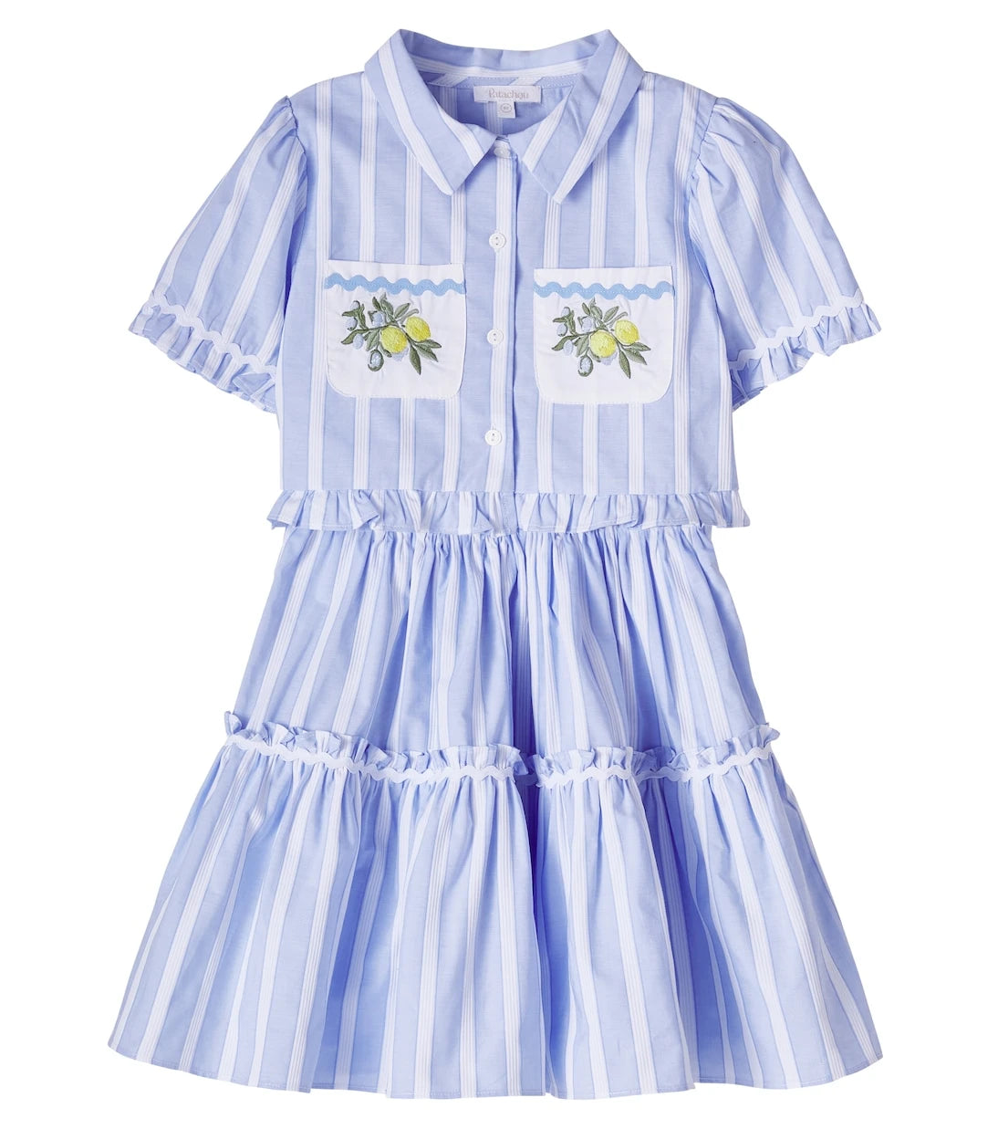 Patachou - Striped cotton shirt and skirt set