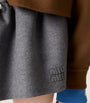 Grey Wool-Cashmere Mini Skirt