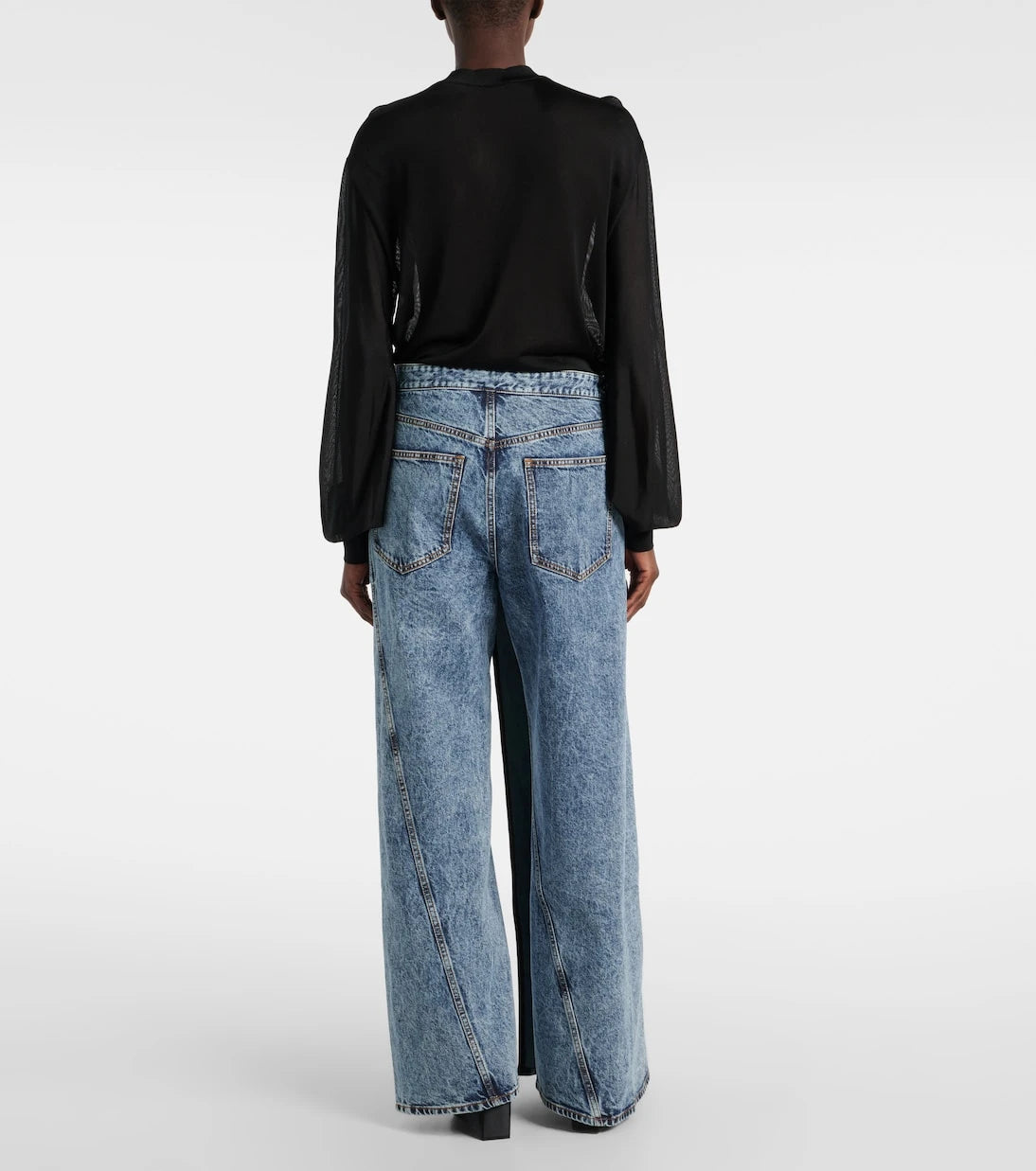 Alaïa - Wide-leg wrap jeans