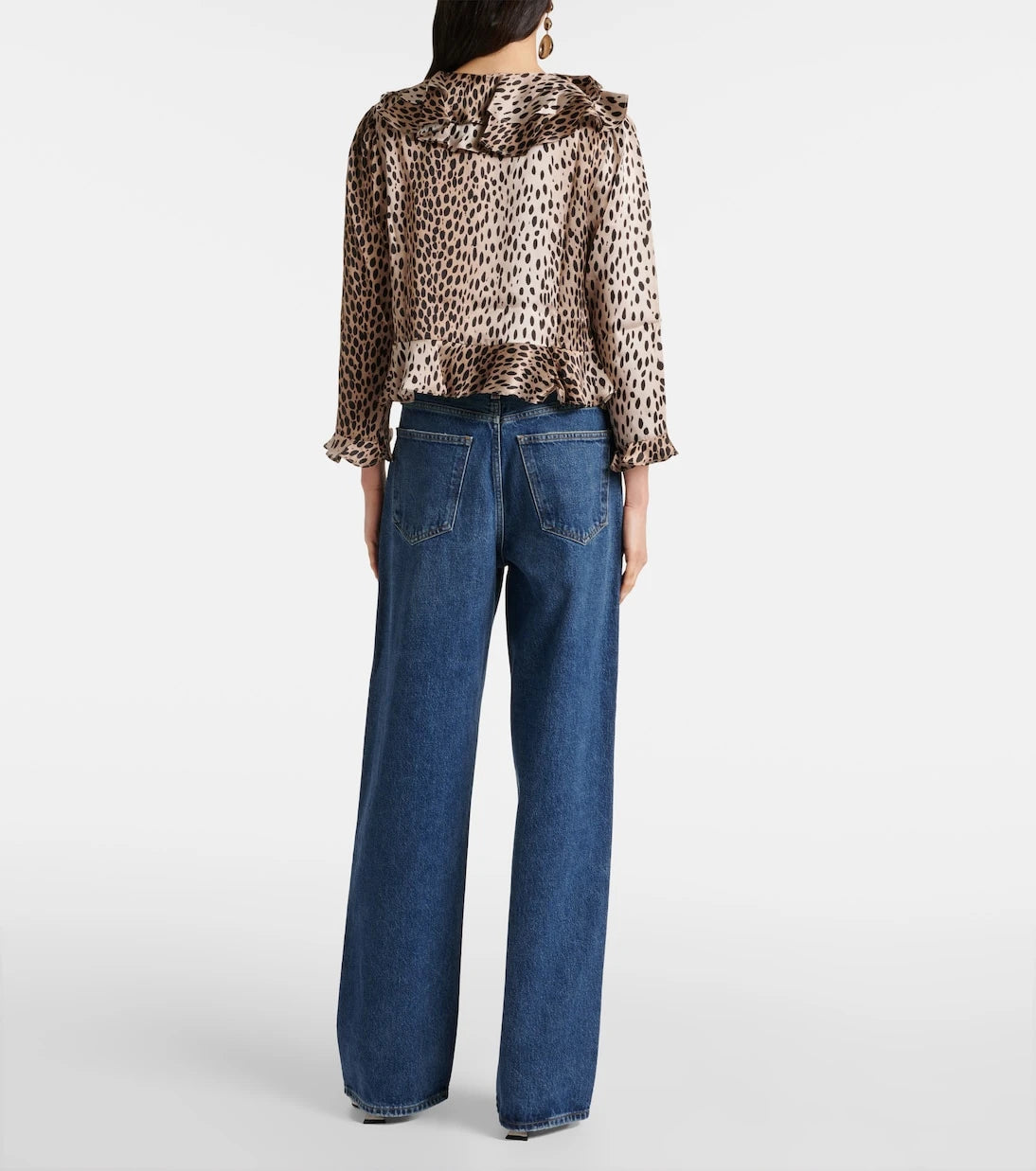 Rixo - Atlas leopard-print silk blouse