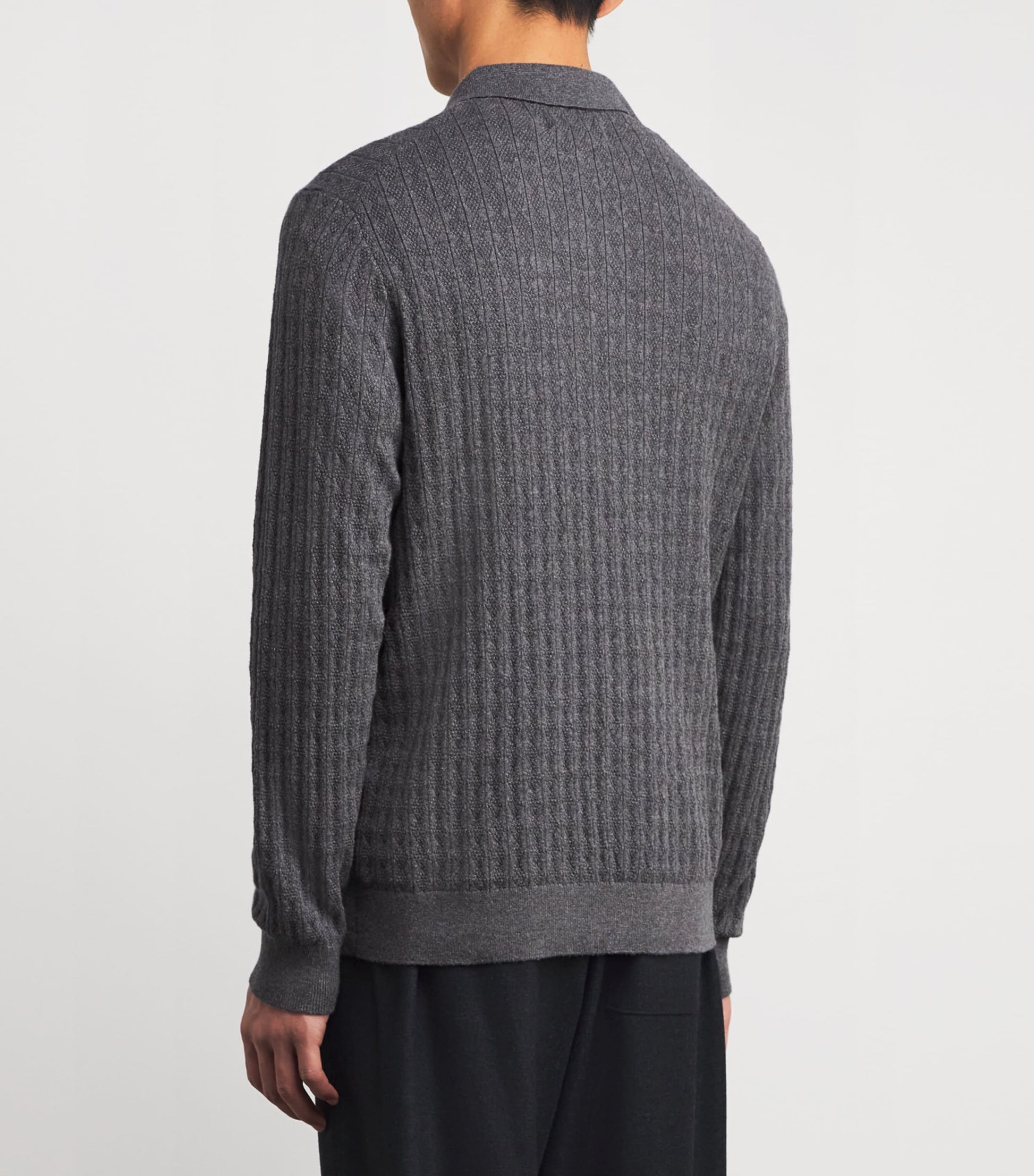 Cotton-Cashmere Oban Polo Sweater