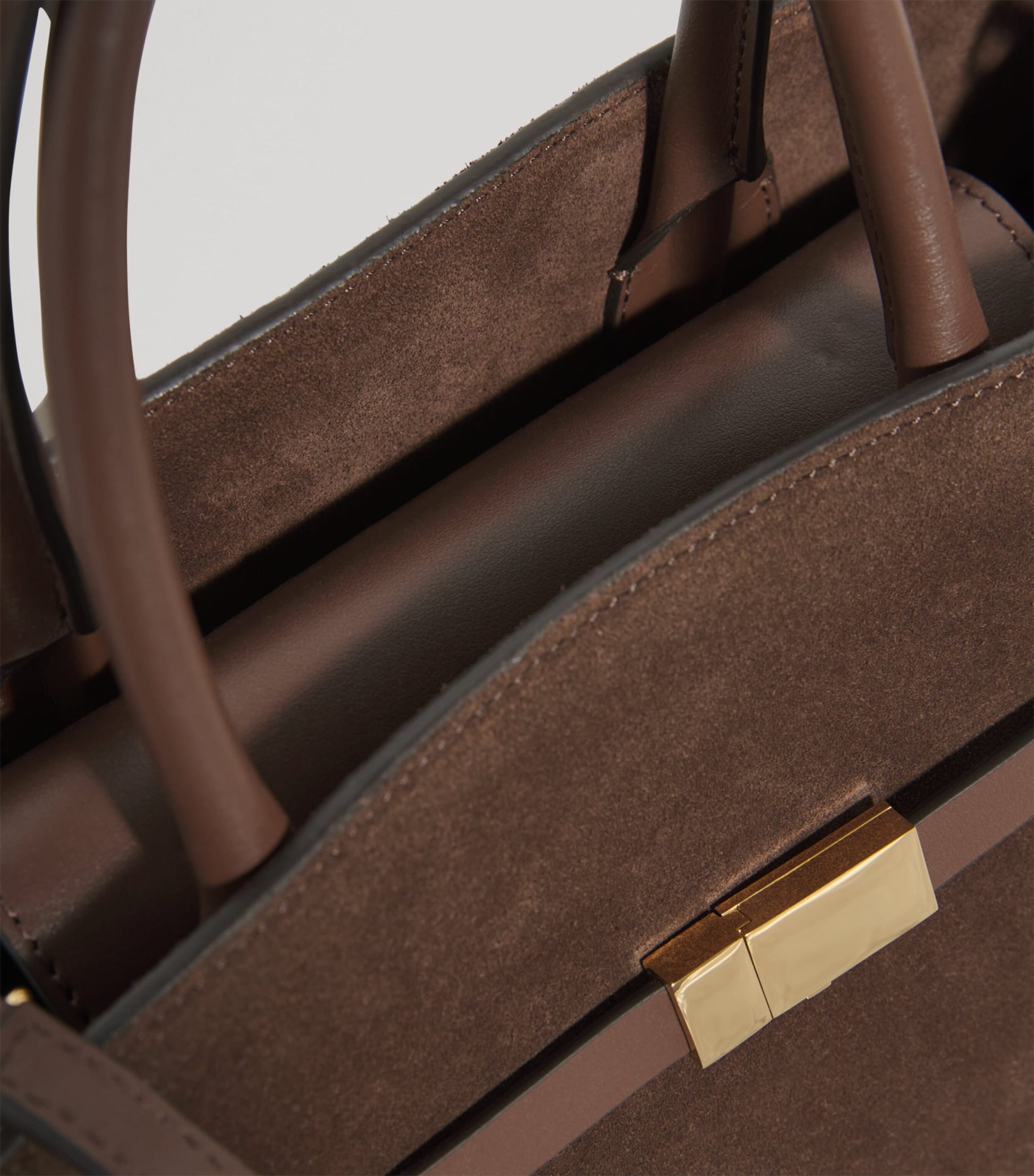 Demellier Brown Medium Suede New York Tote Bag