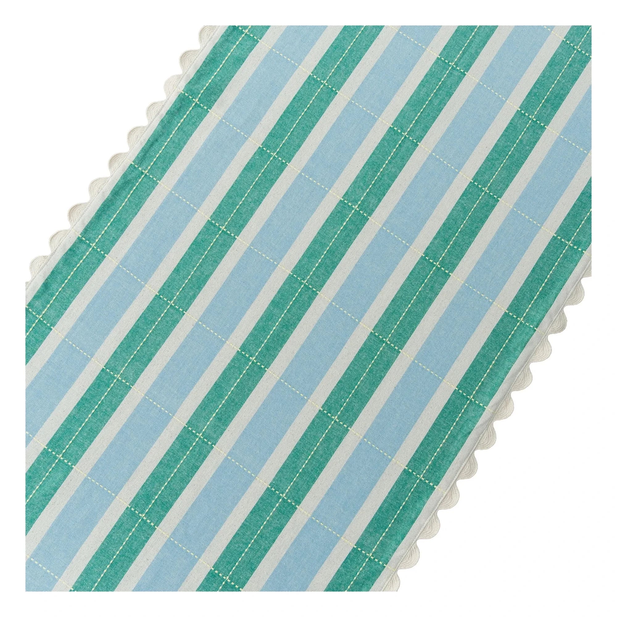 Tarta Gelatina - Organic cotton table runner | Blue