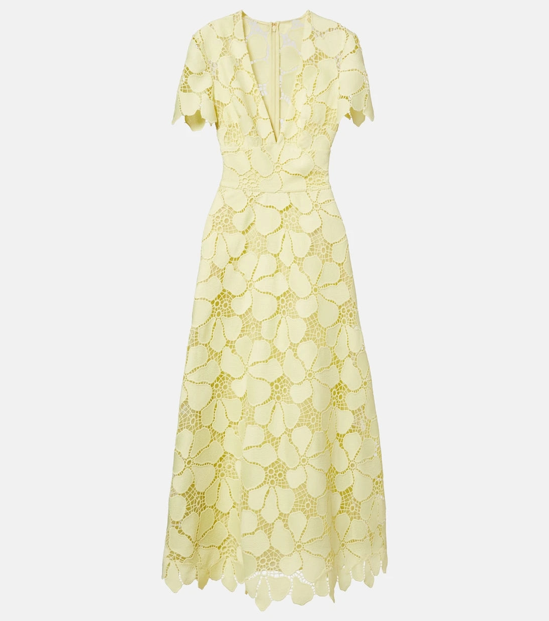 Elie Saab - Floral silk-blend guipure midi dress