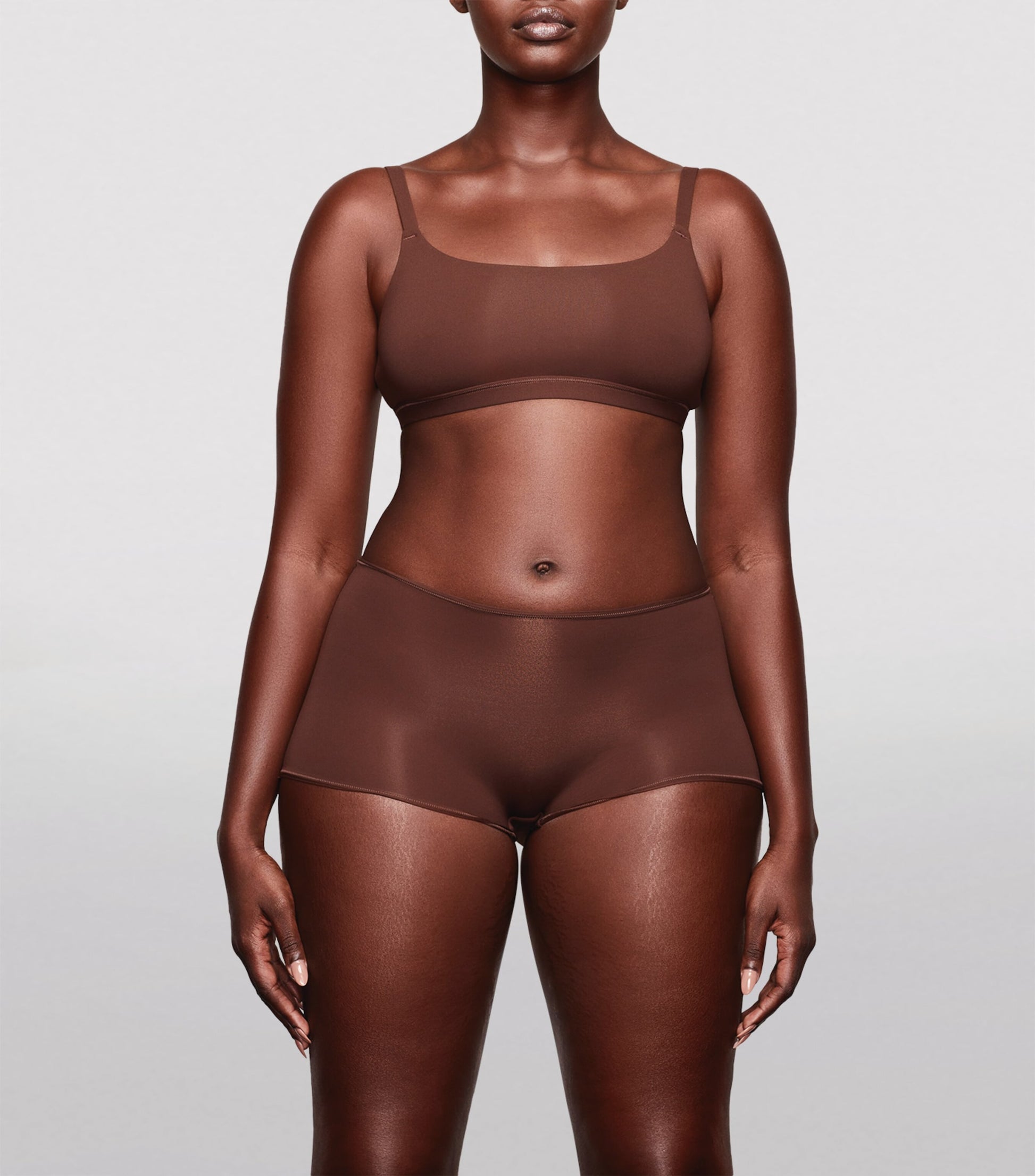 Skims Brown Fits Everybody Scoop-Neck Bralette