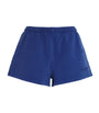 Blue Cotton Logo Shorts