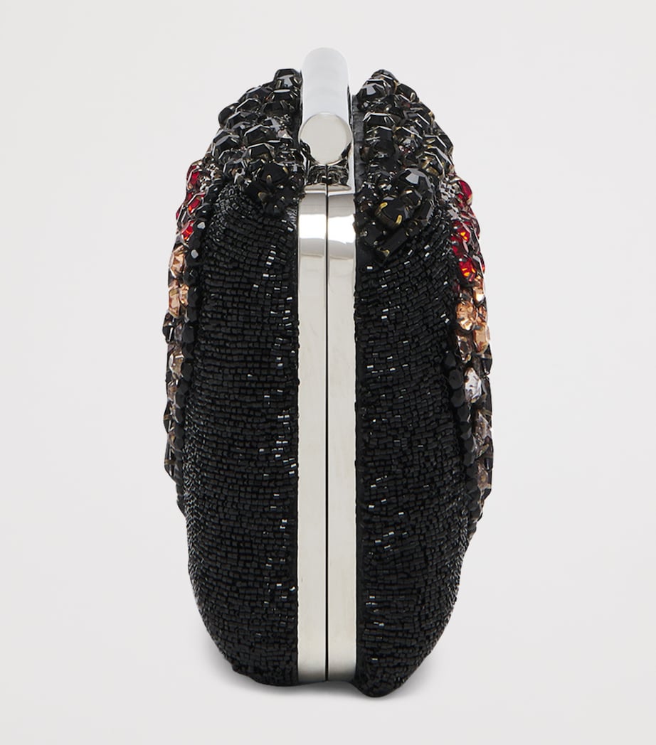 Metallic Embellished T-Bar Box Clutch Bag