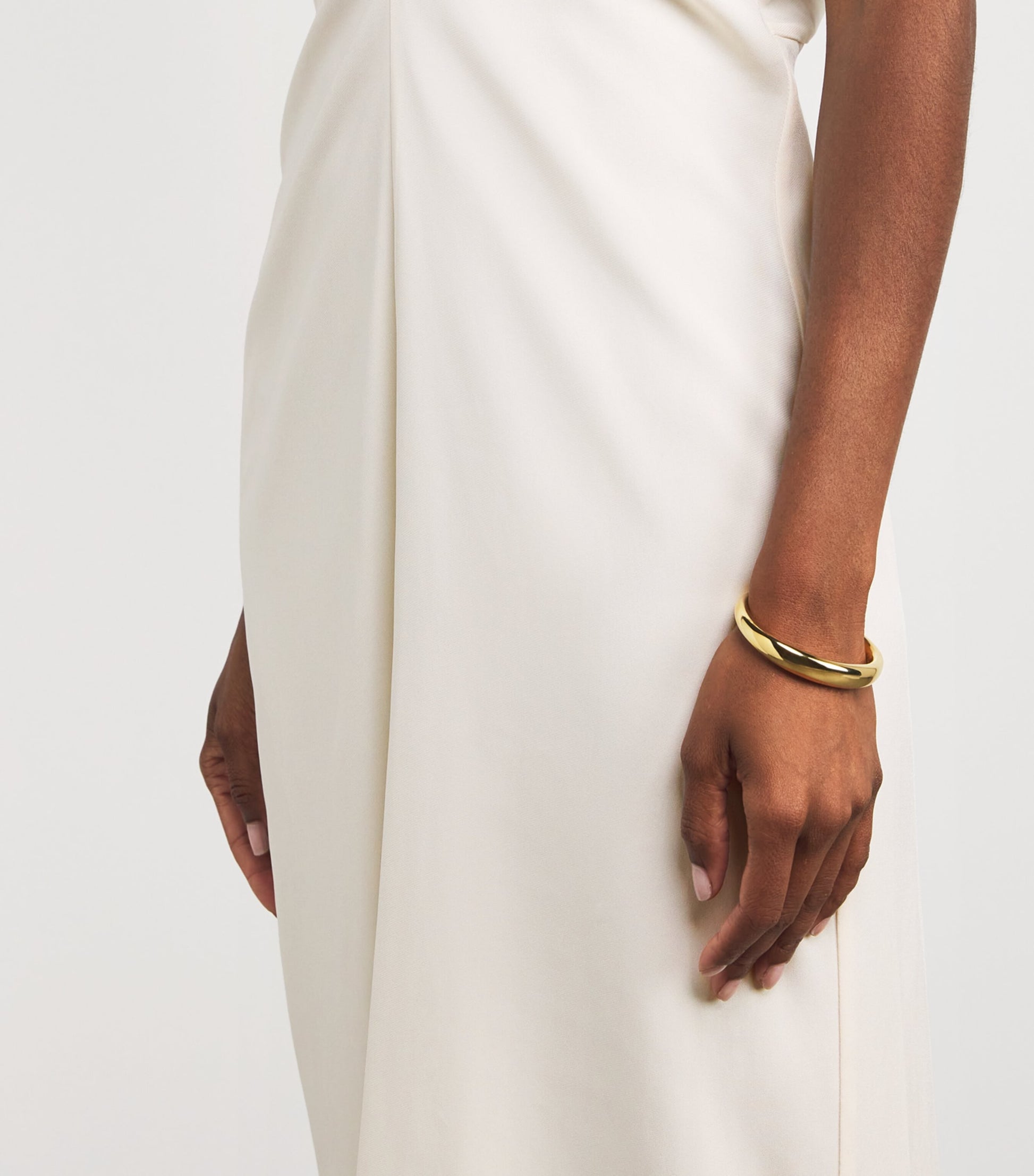 Ivory Satin Zadig Midi Dress