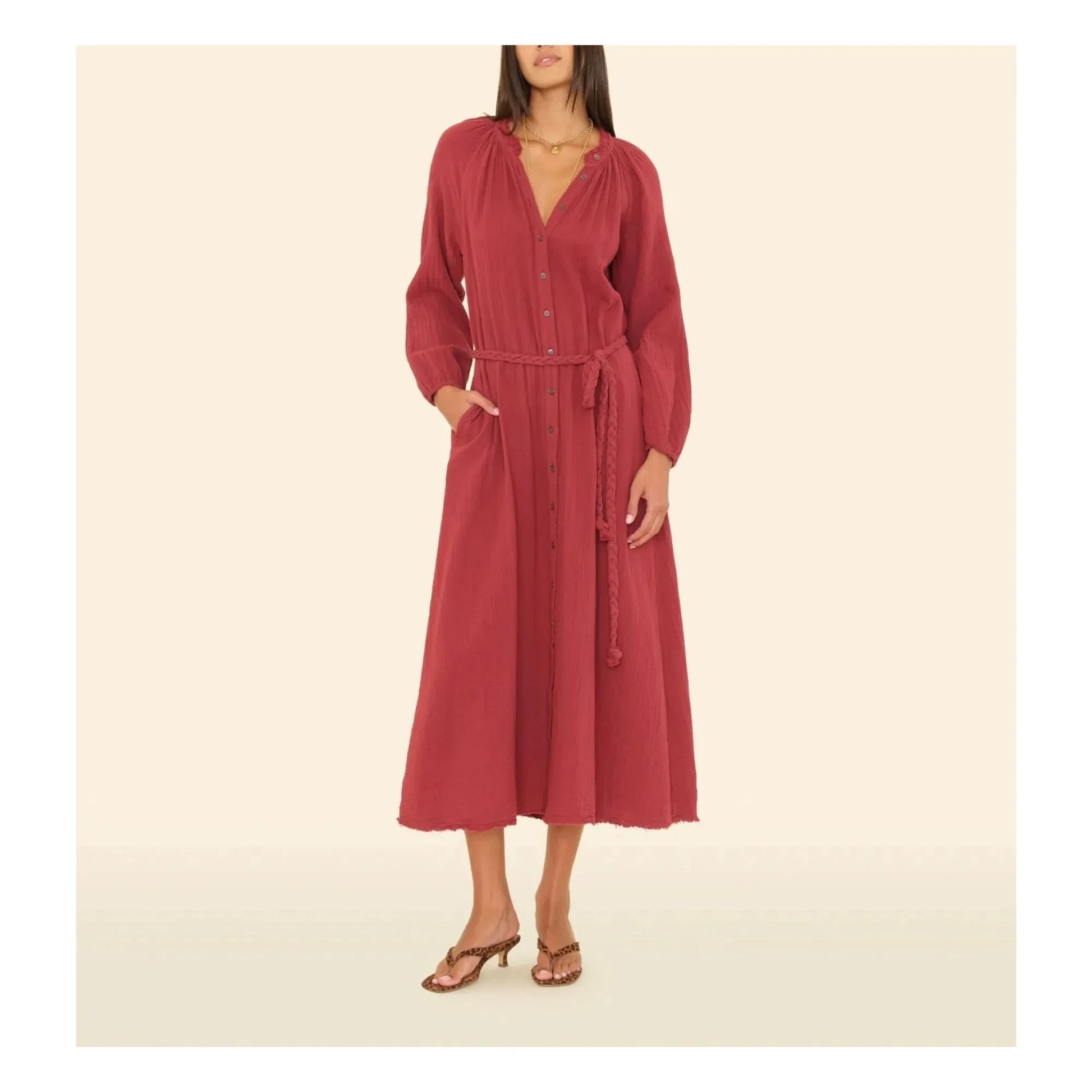 Xirena - Andrea Cotton gauze dress | Red