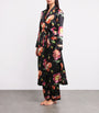 Black Silk Floral Robe