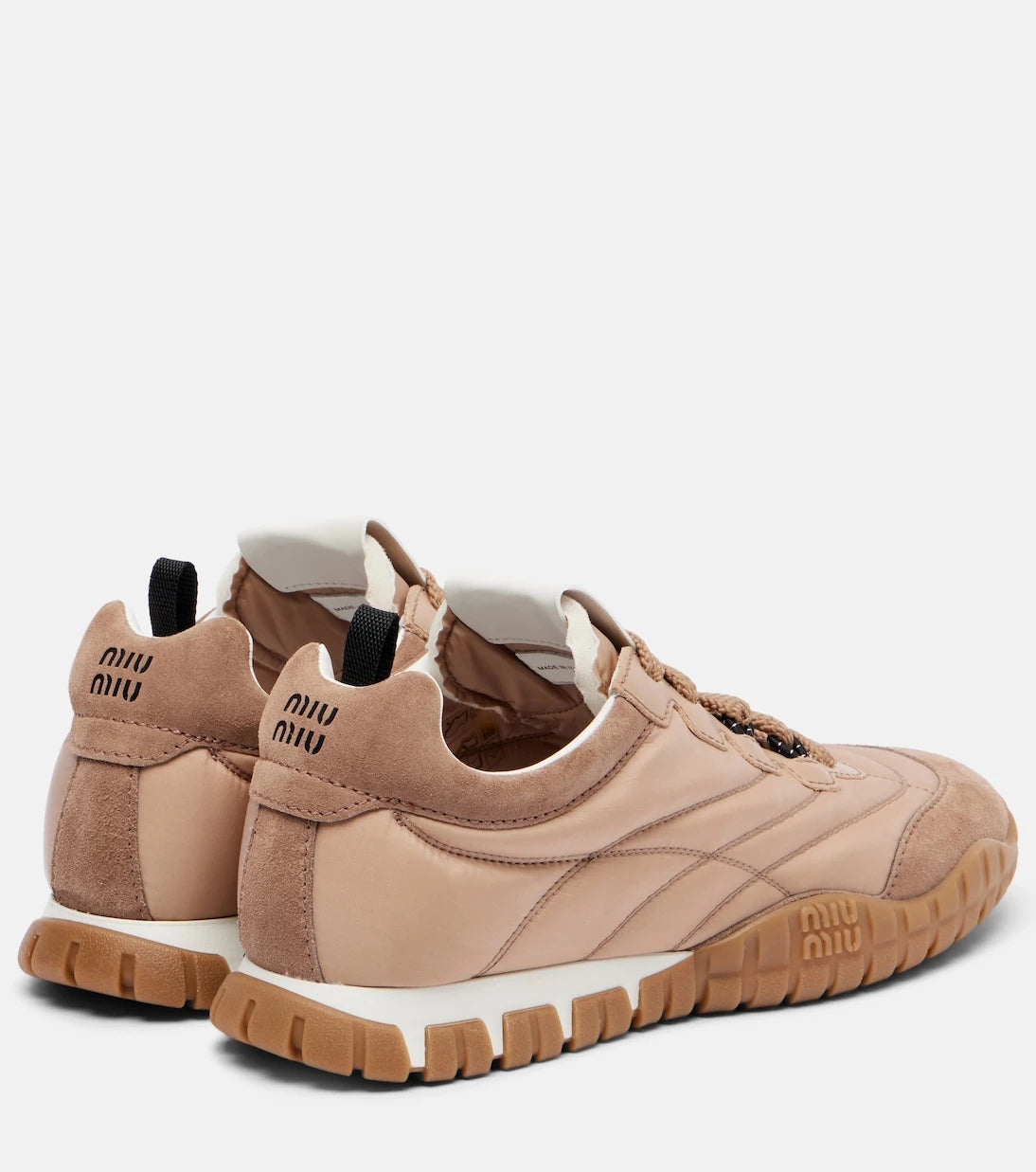 Miu Miu - Suede-trimmed sneakers