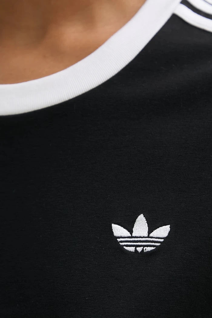 adidas Originals çocuklar için pamuk ve elastan uzun kollu bluz