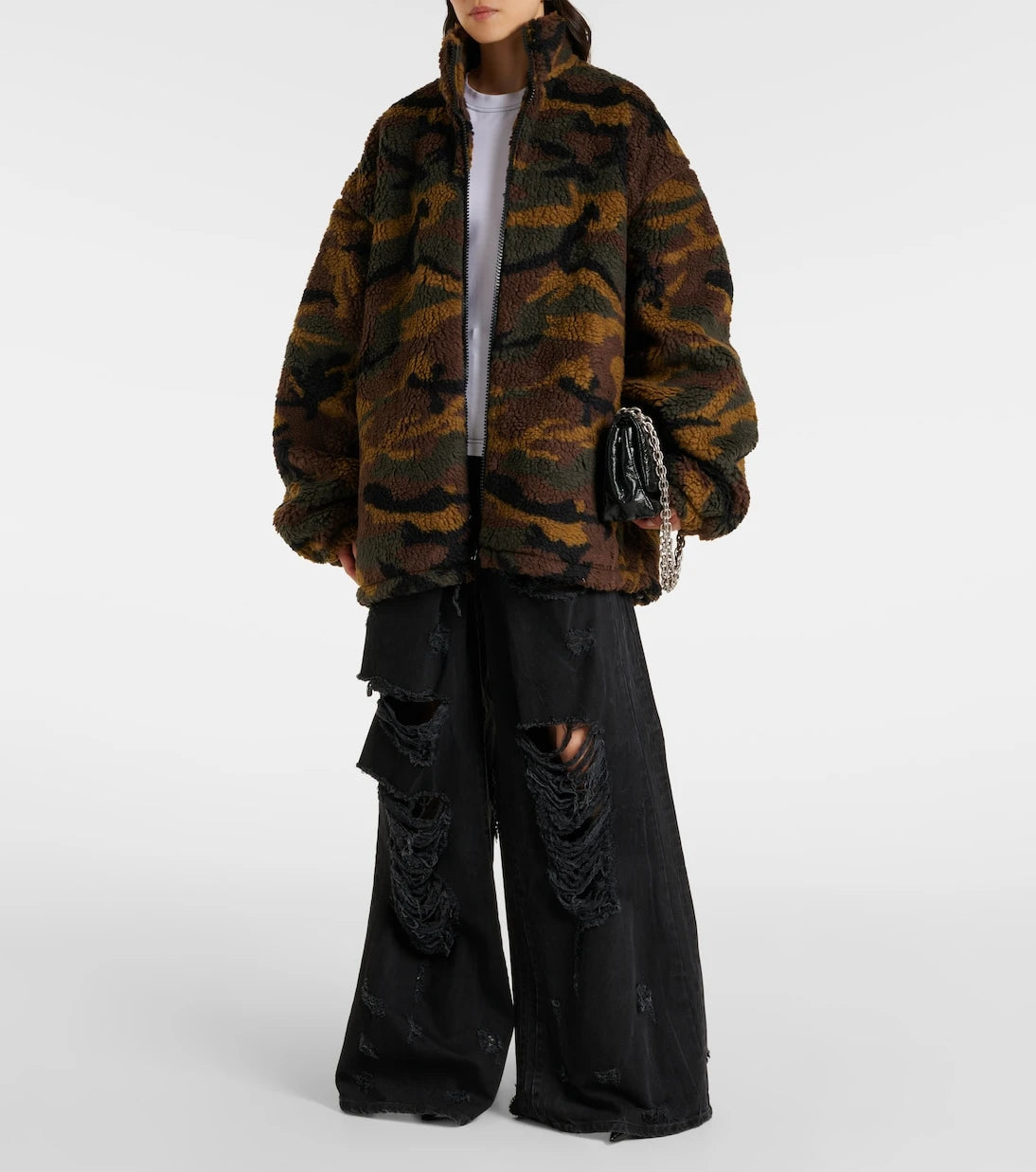 Vetements - Camo fleece jacket