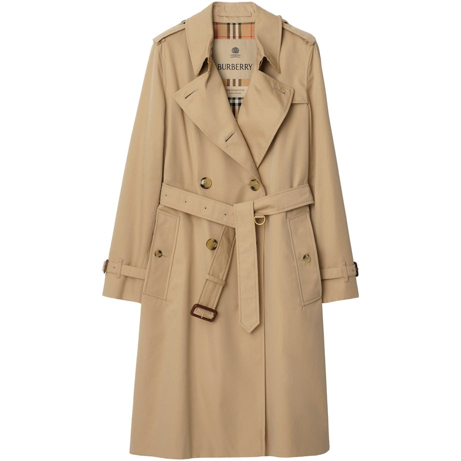 Gabardine Long Kensington Heritage Trench Coat HONEY