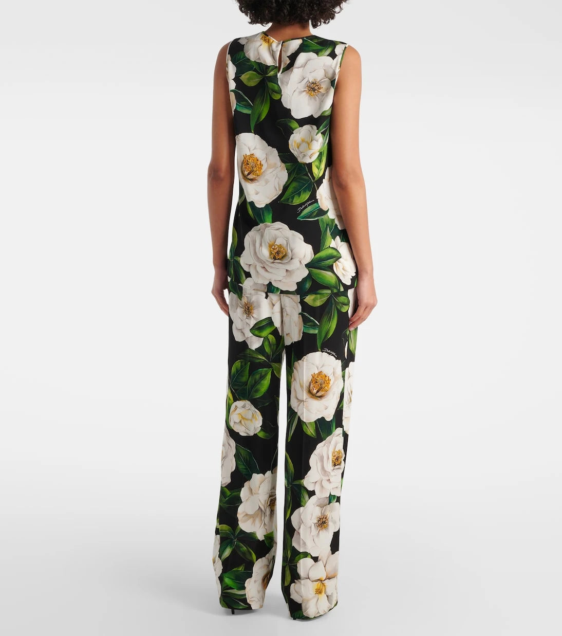 Dolce&Gabbana - Floral silk-blend charmeuse top