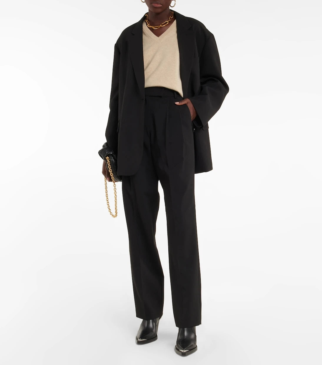 The Frankie Shop - Bea twill high-rise pants