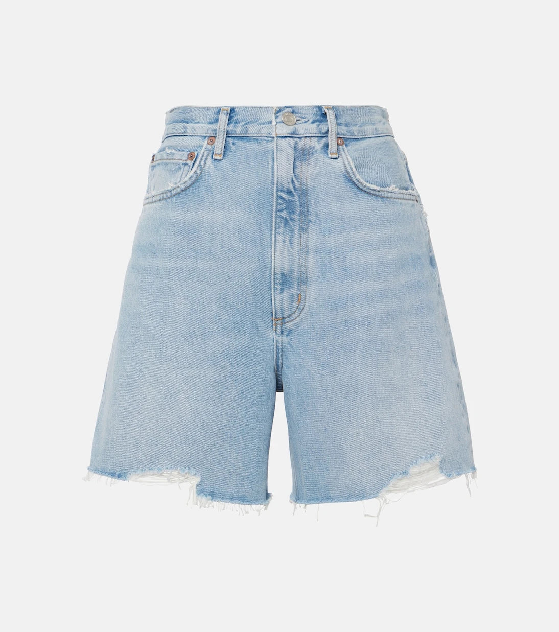 Agolde - Stella high-rise denim shorts