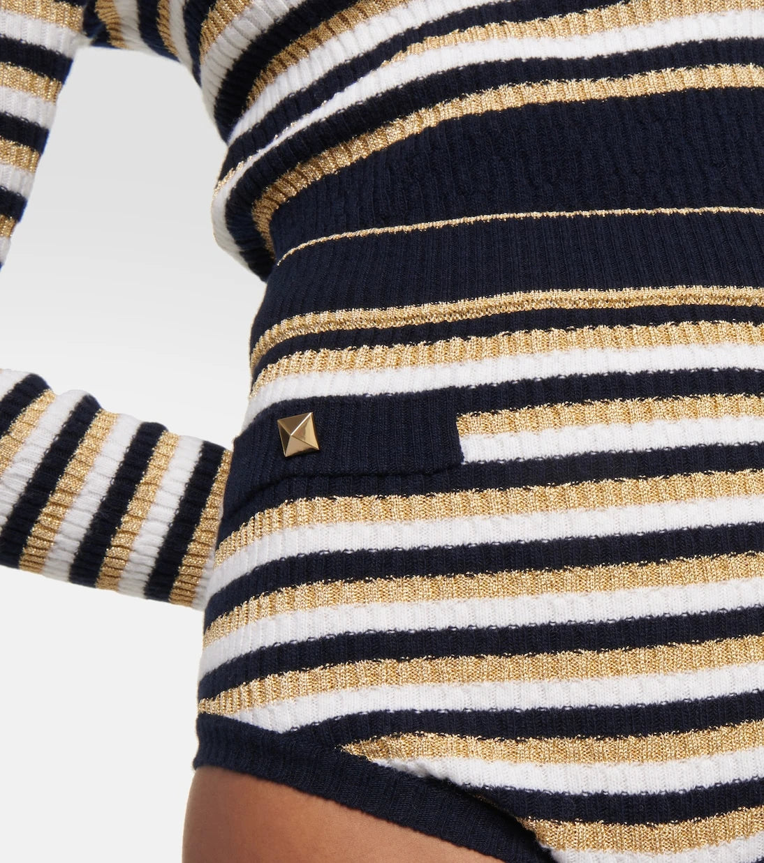 Valentino - Roman Stud striped wool shorts