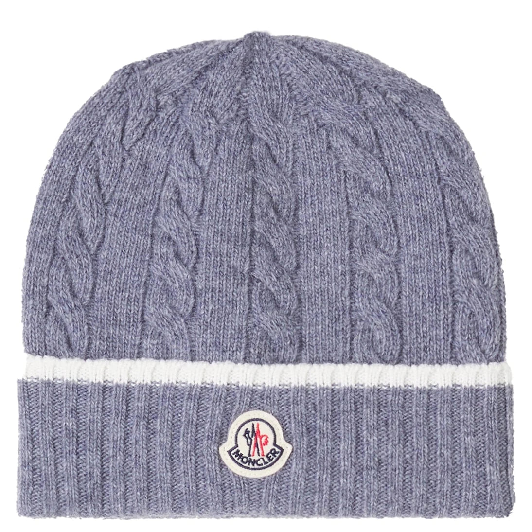 Moncler Enfant - Cable-knit logo virgin wool beanie