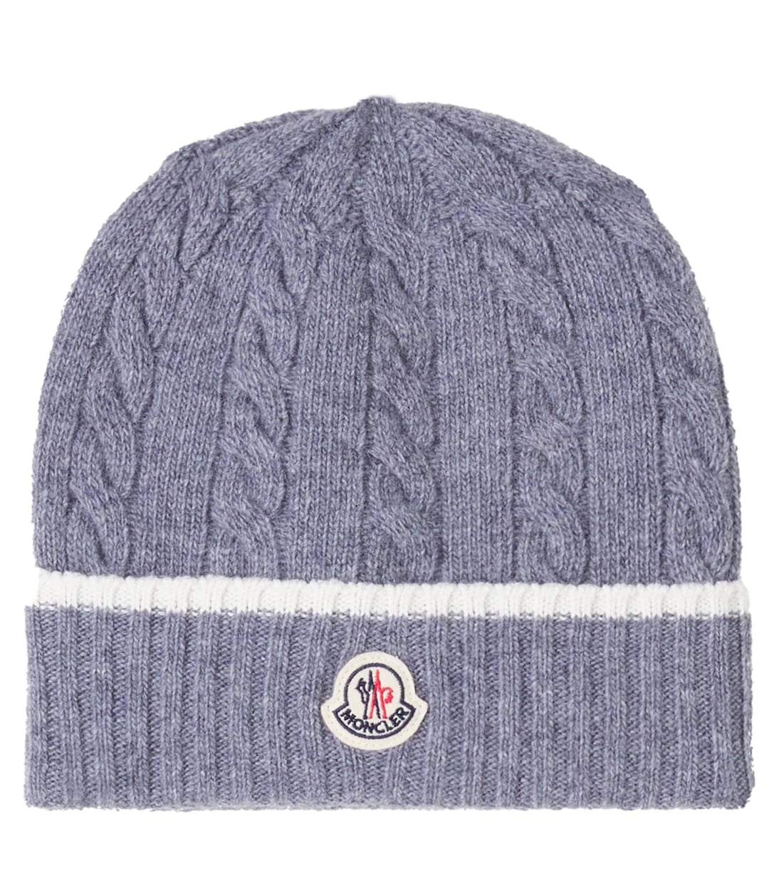 Moncler Enfant - Cable-knit logo virgin wool beanie