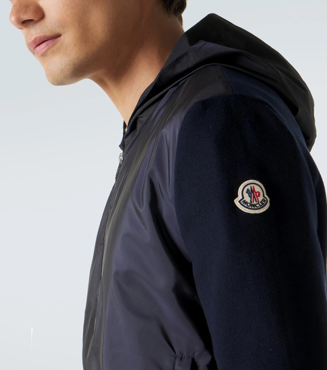 Moncler - Tricot hooded cotton-blend jacket