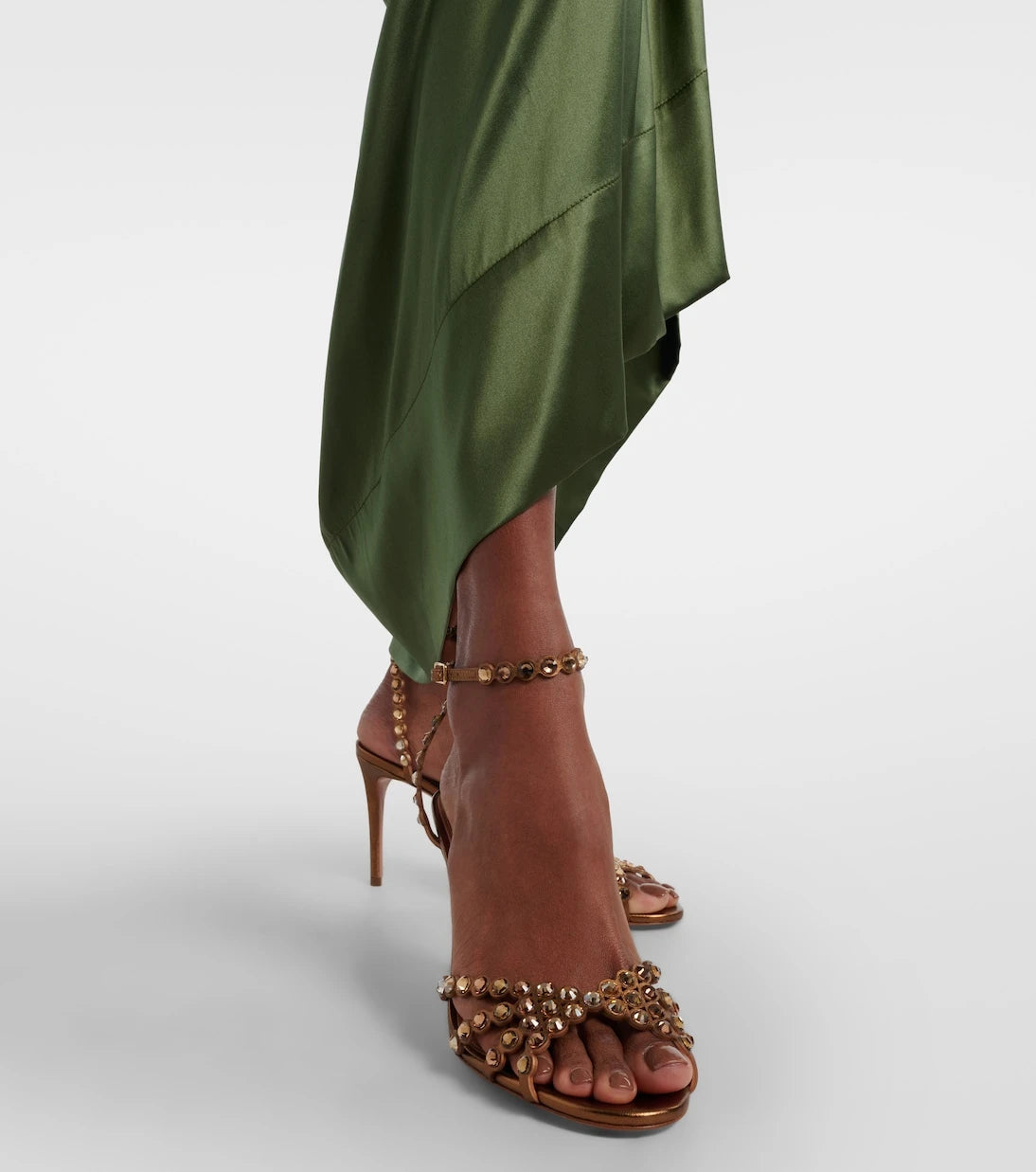 Aquazzura - Tequila 85 embellished leather sandals