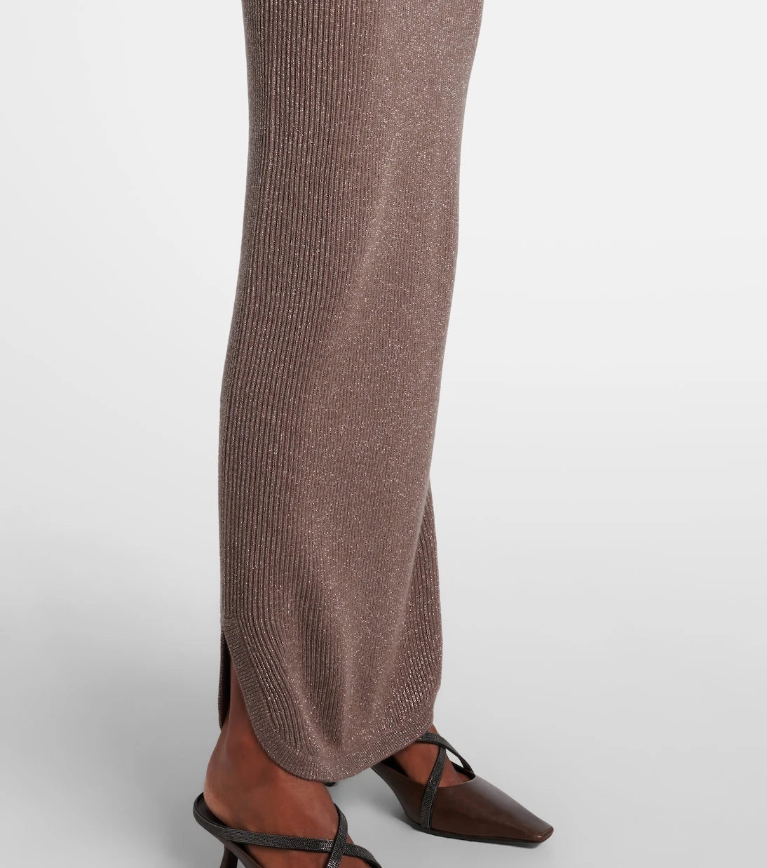 Brunello Cucinelli - Ribbed-knit cashmere-blend maxi dress