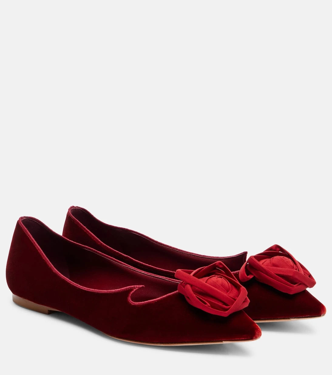 Roger Vivier - Rose Vivier velvet ballet flats