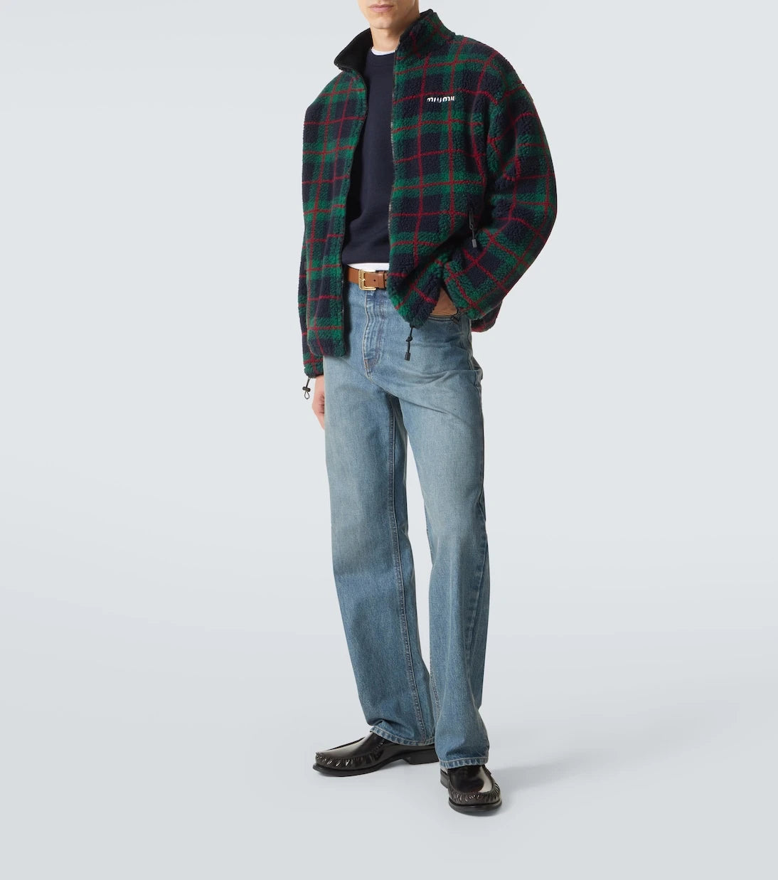Miu Miu - Checked teddy jacket