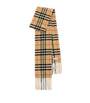Burberry Beige Cashmere Narrow Check Scarf