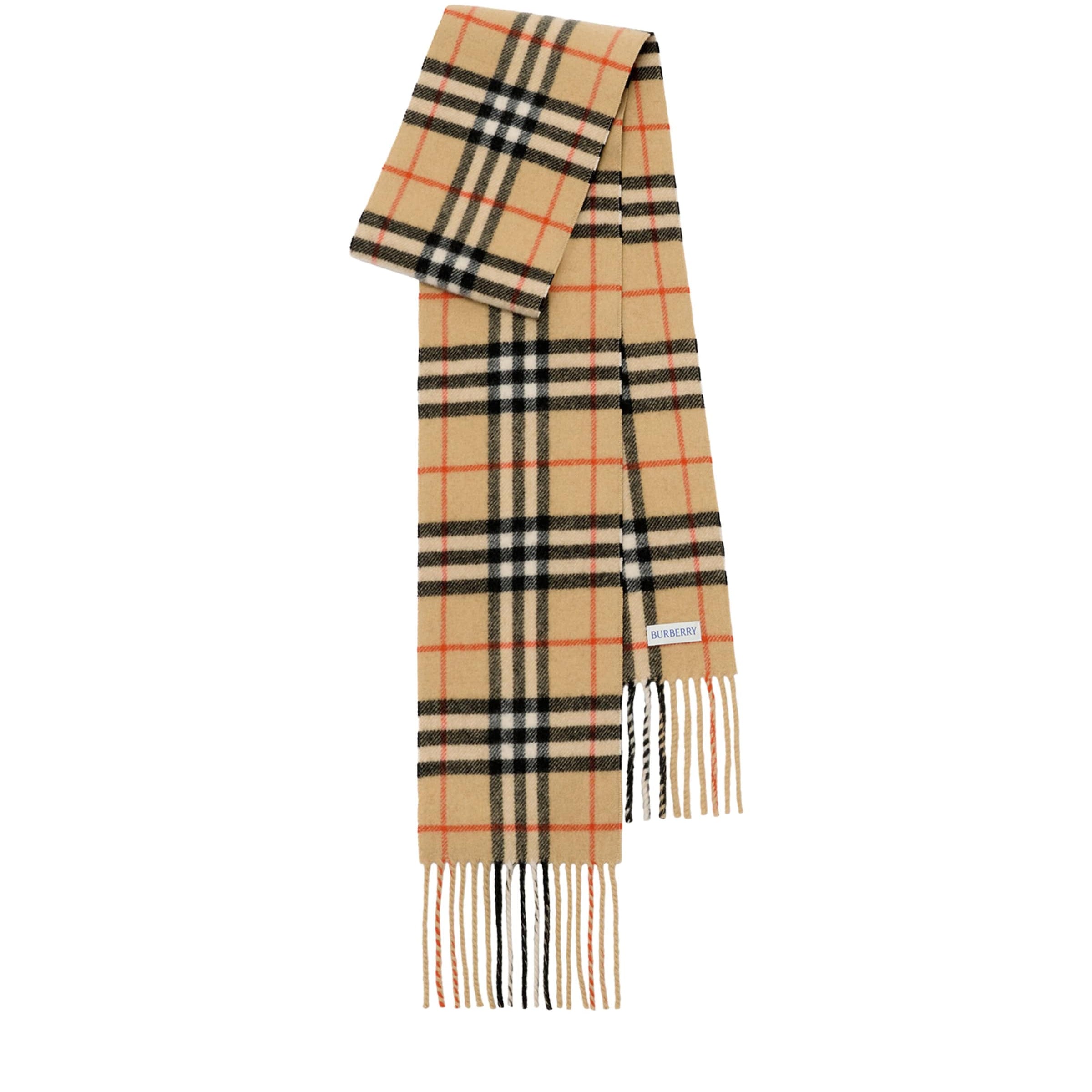 Cashmere Narrow Check Scarf