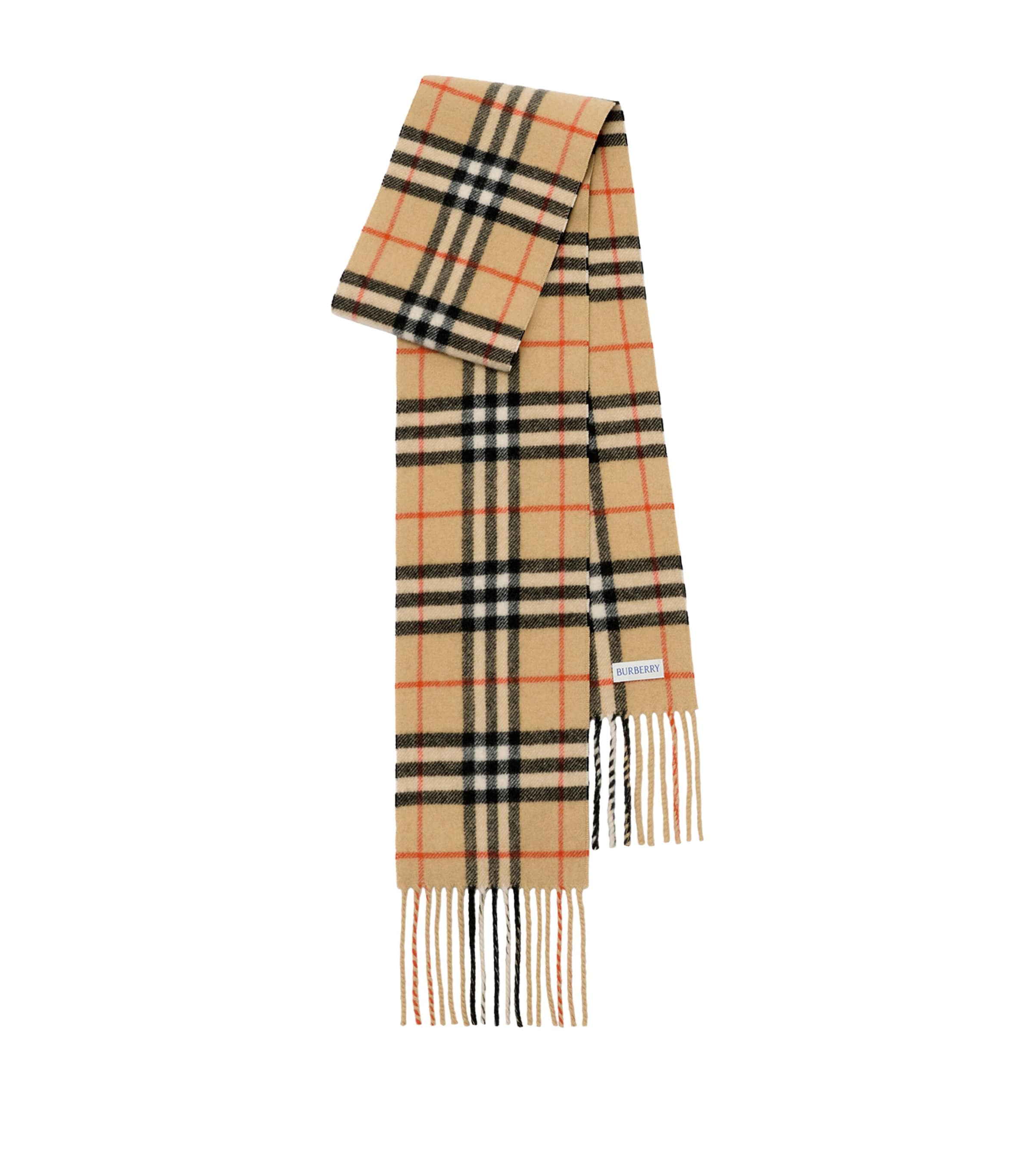 Cashmere Narrow Check Scarf