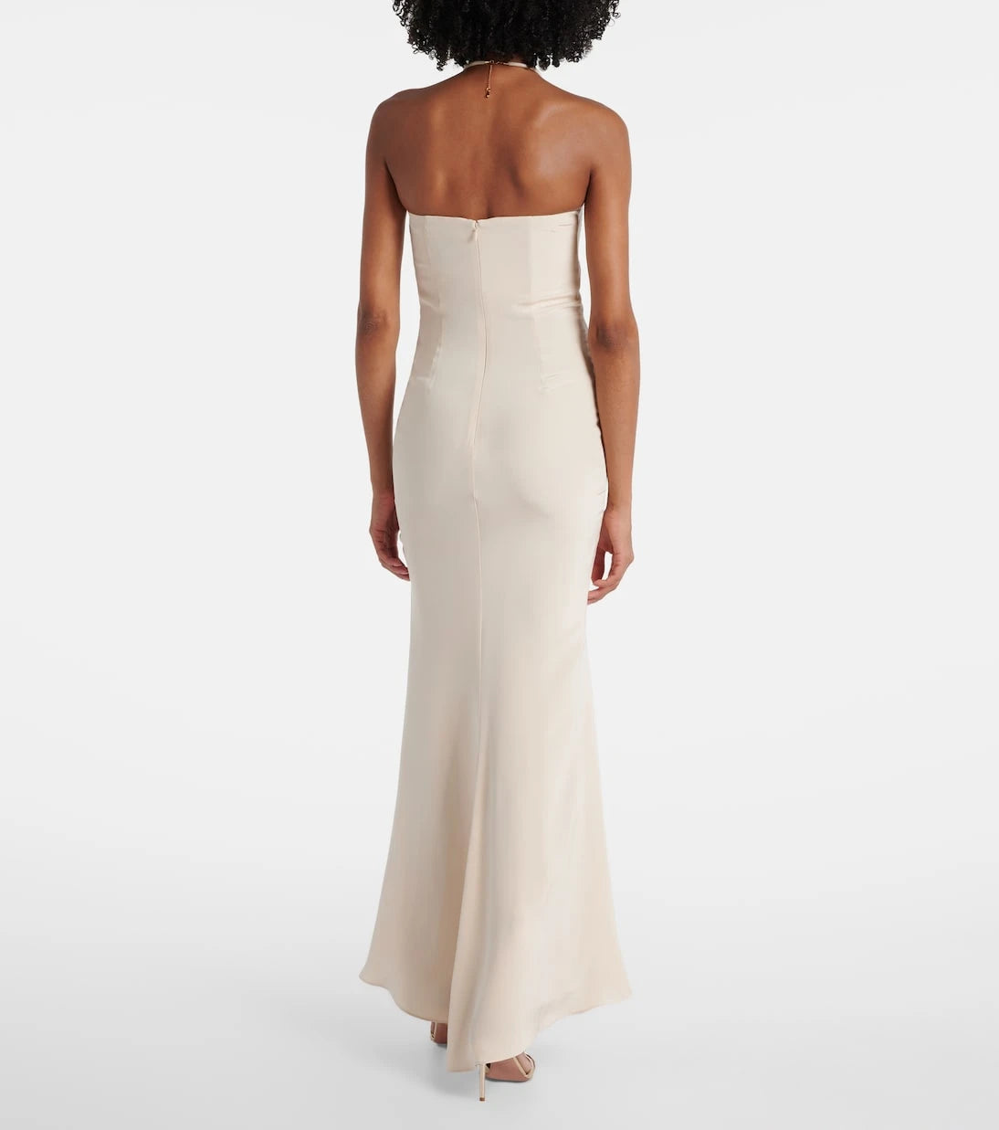 Roland Mouret - Embellished halterneck silk gown