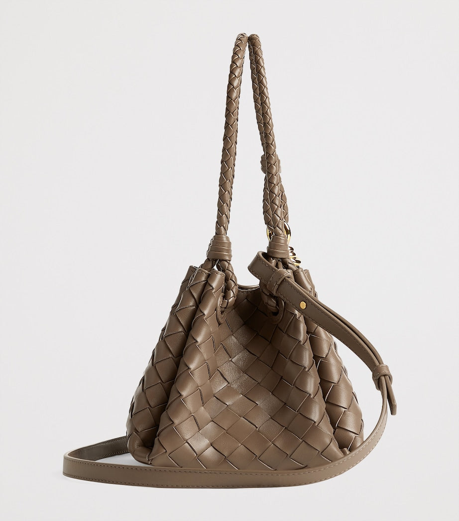 Small Leather Intrecciato Parachute Shoulder Bag