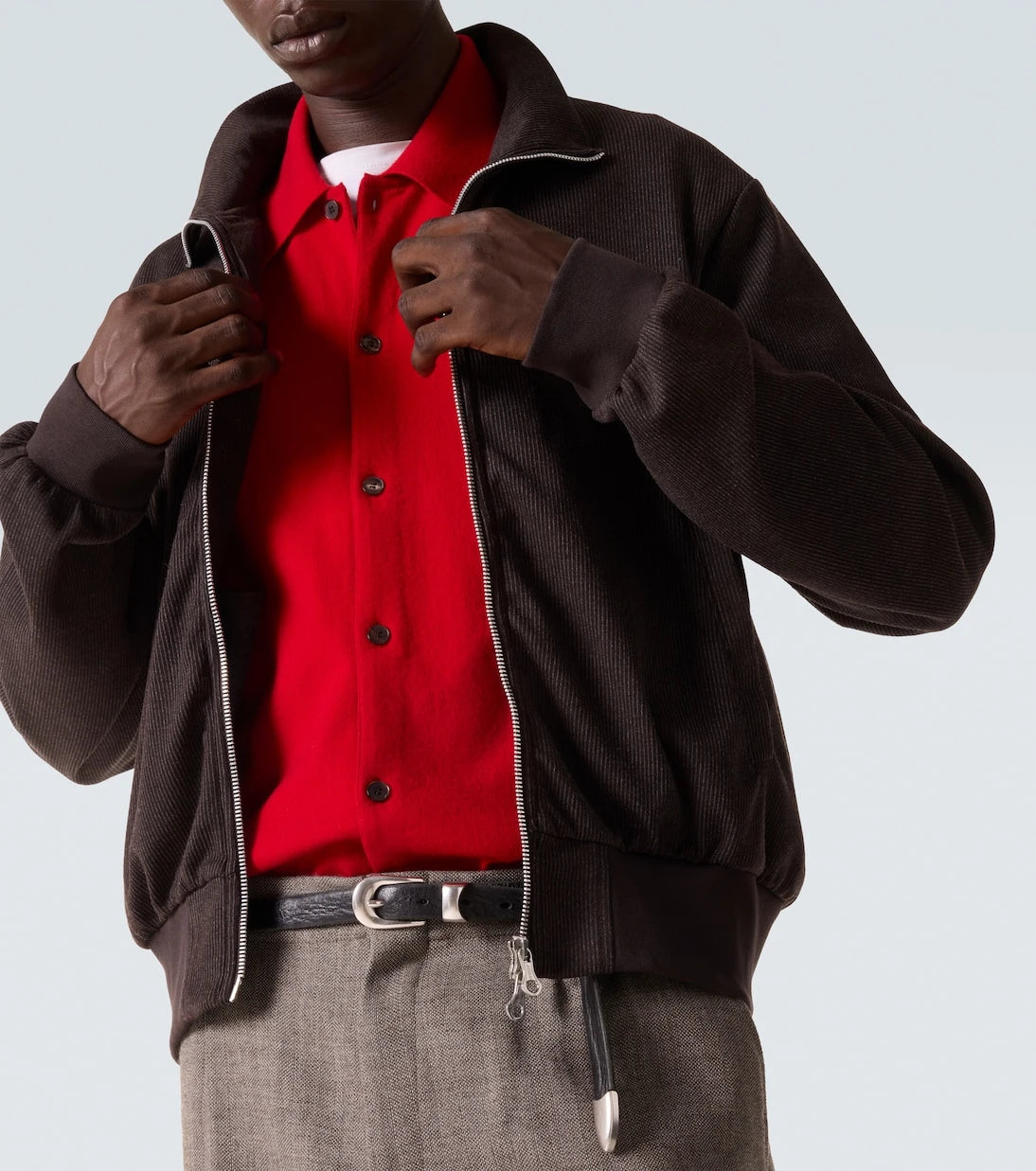 Our Legacy - Mob ribbed-knit cotton-blend bomber jacket